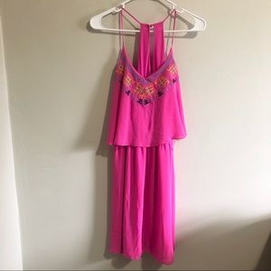 Pink Embroidered Dress